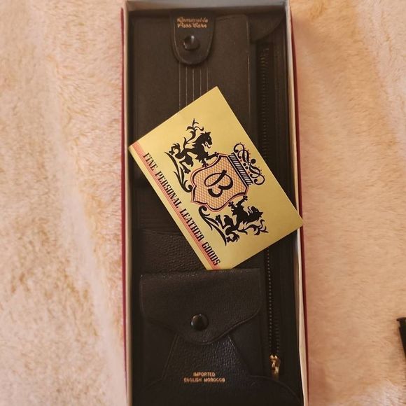 VINTAGE Imported English Morocco Men's Leather Wallet never used/New - Picture 2 of 6